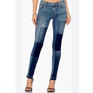 J Brand Blue Patched Skinny Jeans | 25